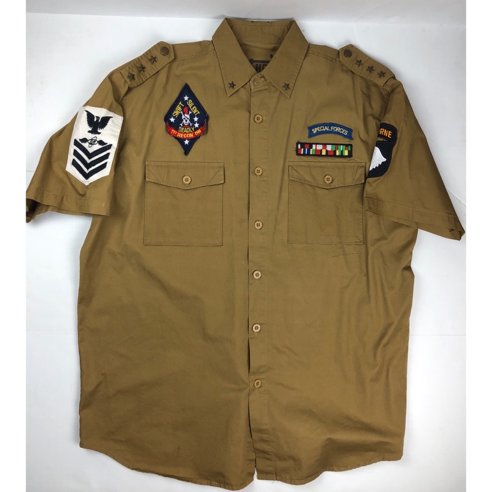 Military Special Forces General Short Sleeve XL